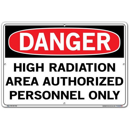 Vestil Aluminum Sign, 12-1/2" H, 18-1/2" W, Aluminum, Rectangle, SI-D-25-D-AL-040 SI-D-25-D-AL-040